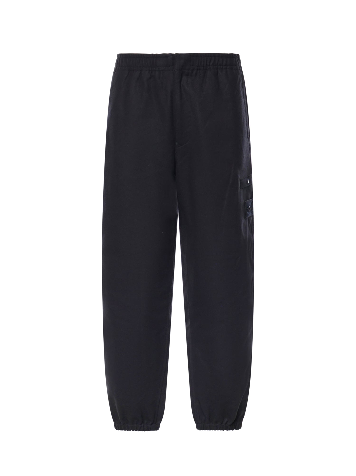 Pantalone jogger in flanella di lana cardata e nylon L2S153100024 S0F24V0020 STONE ISLAND 