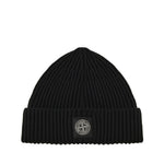 Beanie in maglia a costine con patch logo L2S15N100002 S00C3V0029 STONE ISLAND 