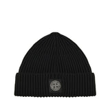 Beanie in maglia a costine con patch logo L2S15N100002 S00C3V0029 STONE ISLAND 