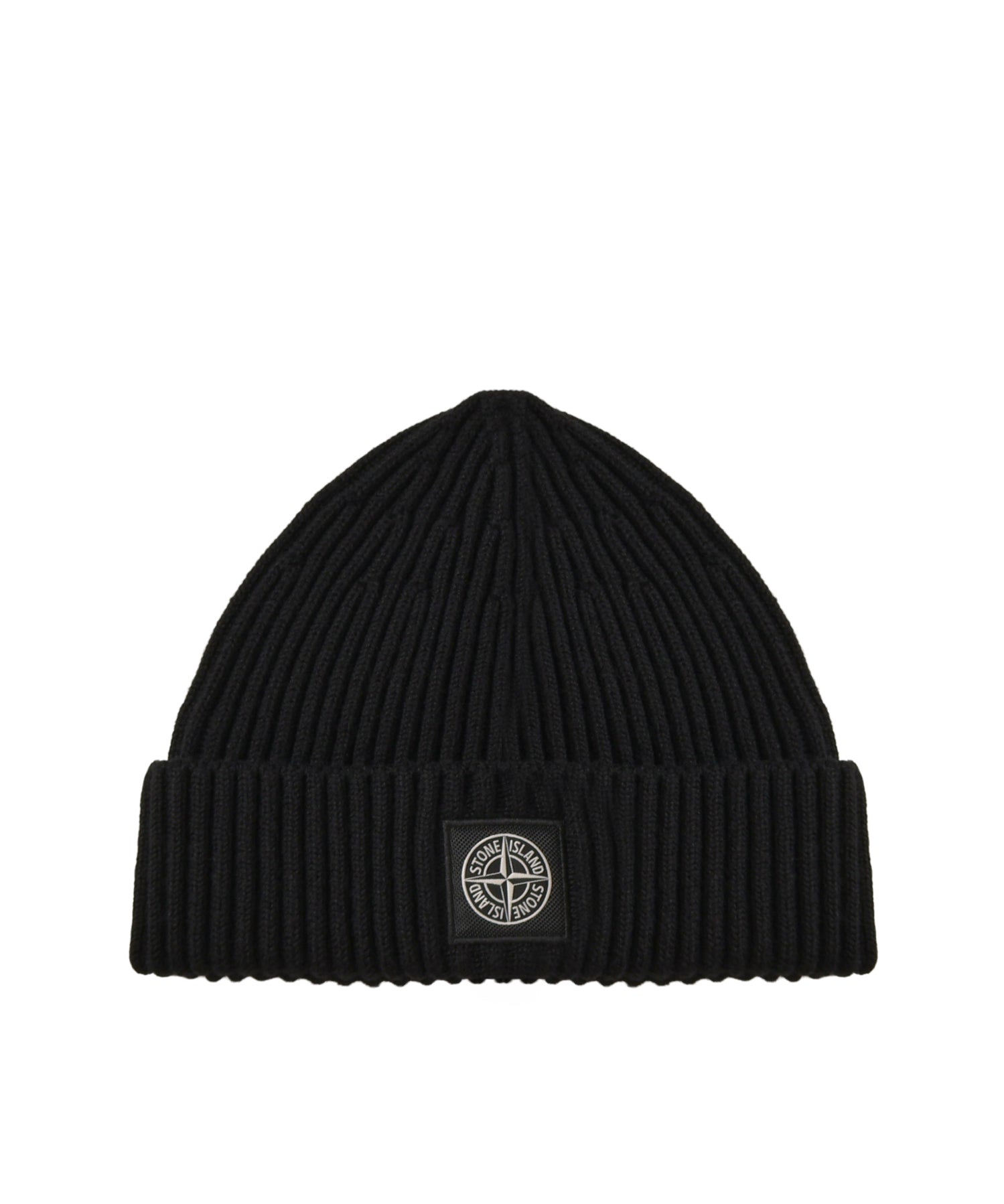 Beanie in maglia a costine con patch logo L2S15N100002 S00C3V0029 STONE ISLAND 
