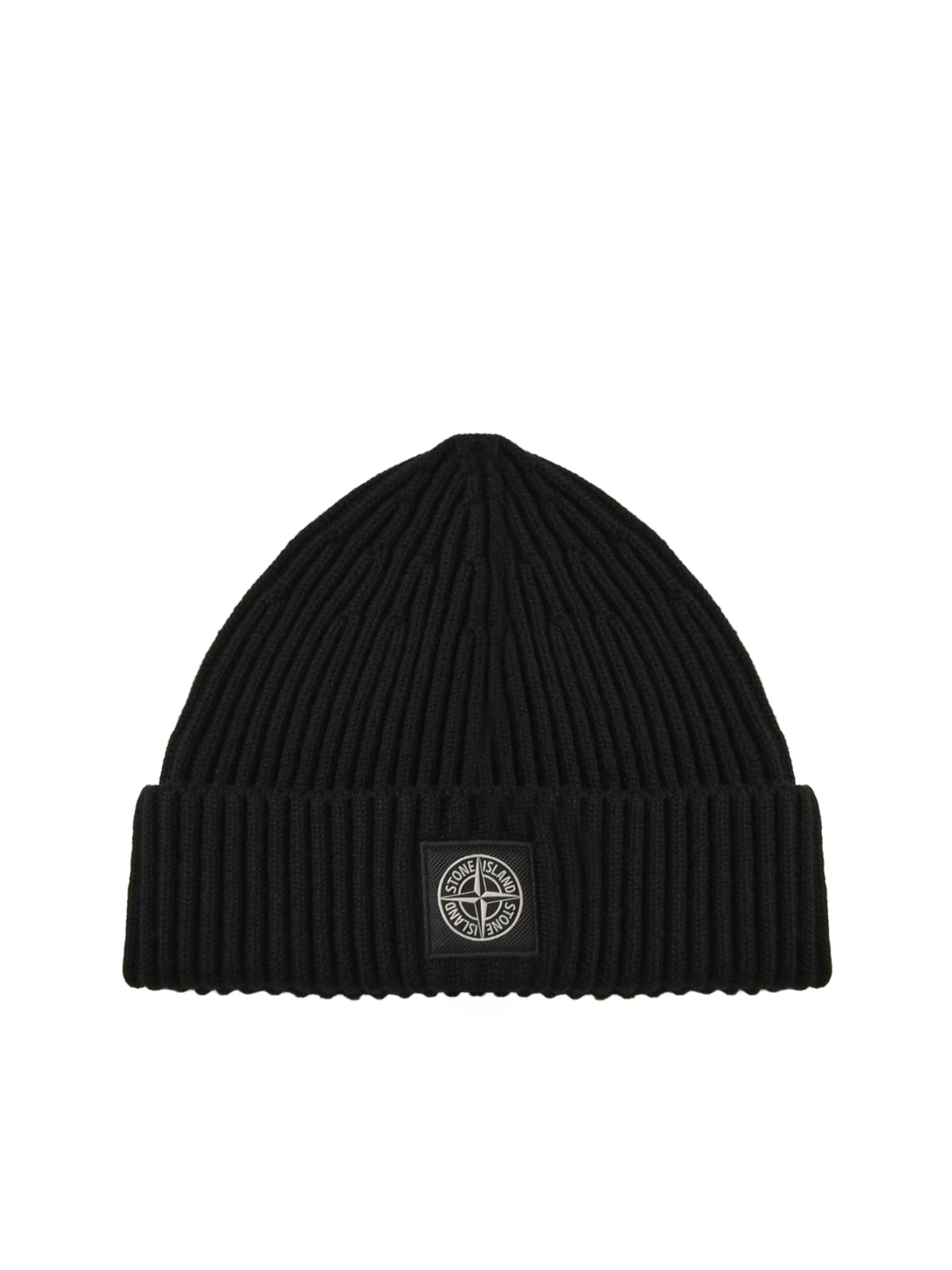 Beanie in maglia a costine con patch logo L2S15N100002 S00C3V0029 STONE ISLAND 