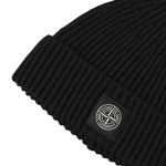 Beanie in maglia a costine con patch logo L2S15N100002 S00C3V0029 STONE ISLAND 