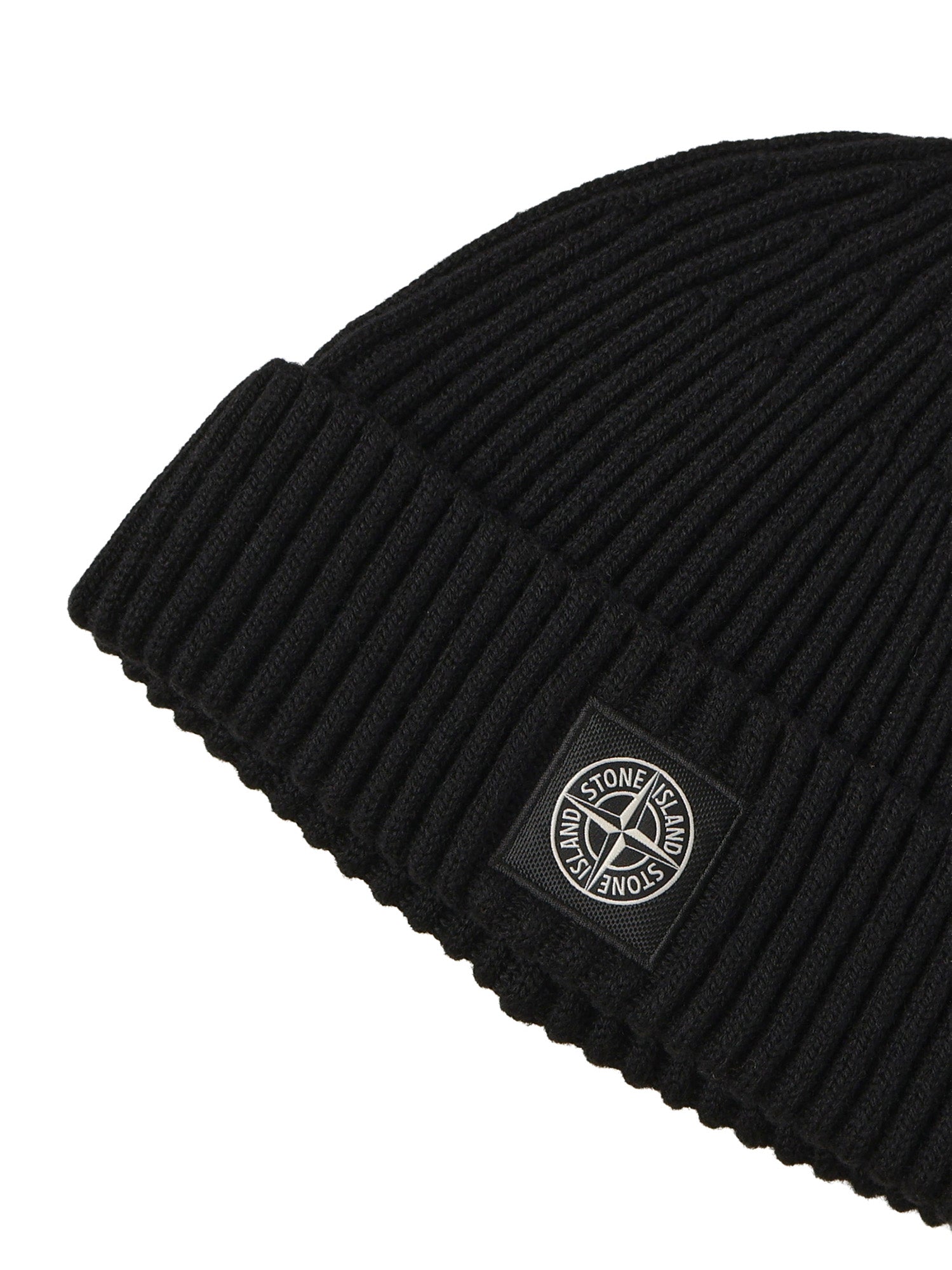 Beanie in maglia a costine con patch logo L2S15N100002 S00C3V0029 STONE ISLAND 