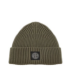 Beanie in maglia a costine con patch logo L2S15N100002 S00C3V005G STONE ISLAND 