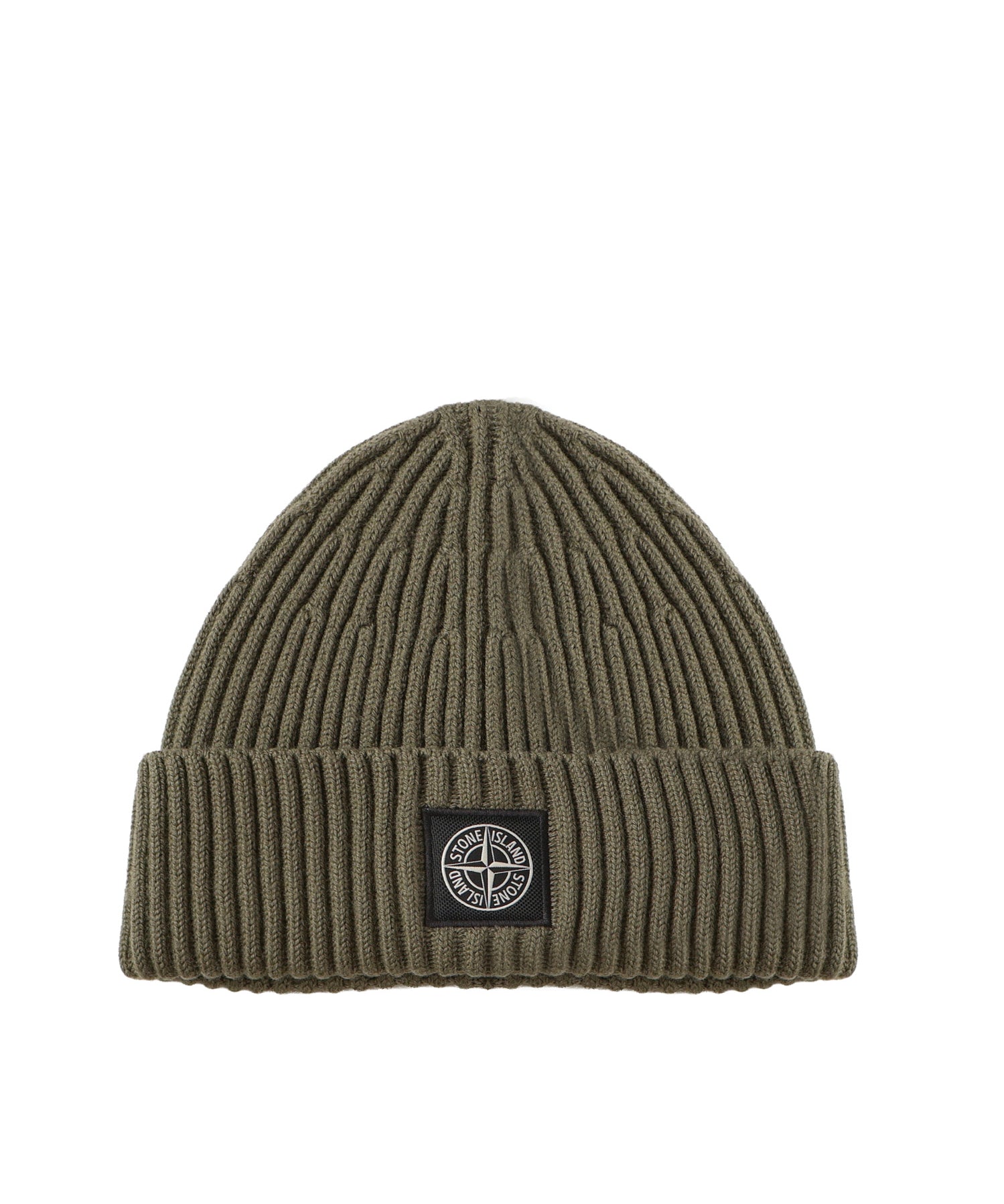 Beanie in maglia a costine con patch logo L2S15N100002 S00C3V005G STONE ISLAND 