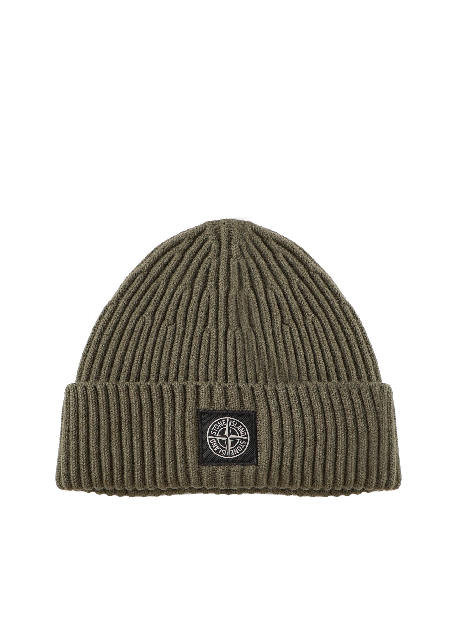 Beanie in maglia a costine con patch logo L2S15N100002 S00C3V005G STONE ISLAND 