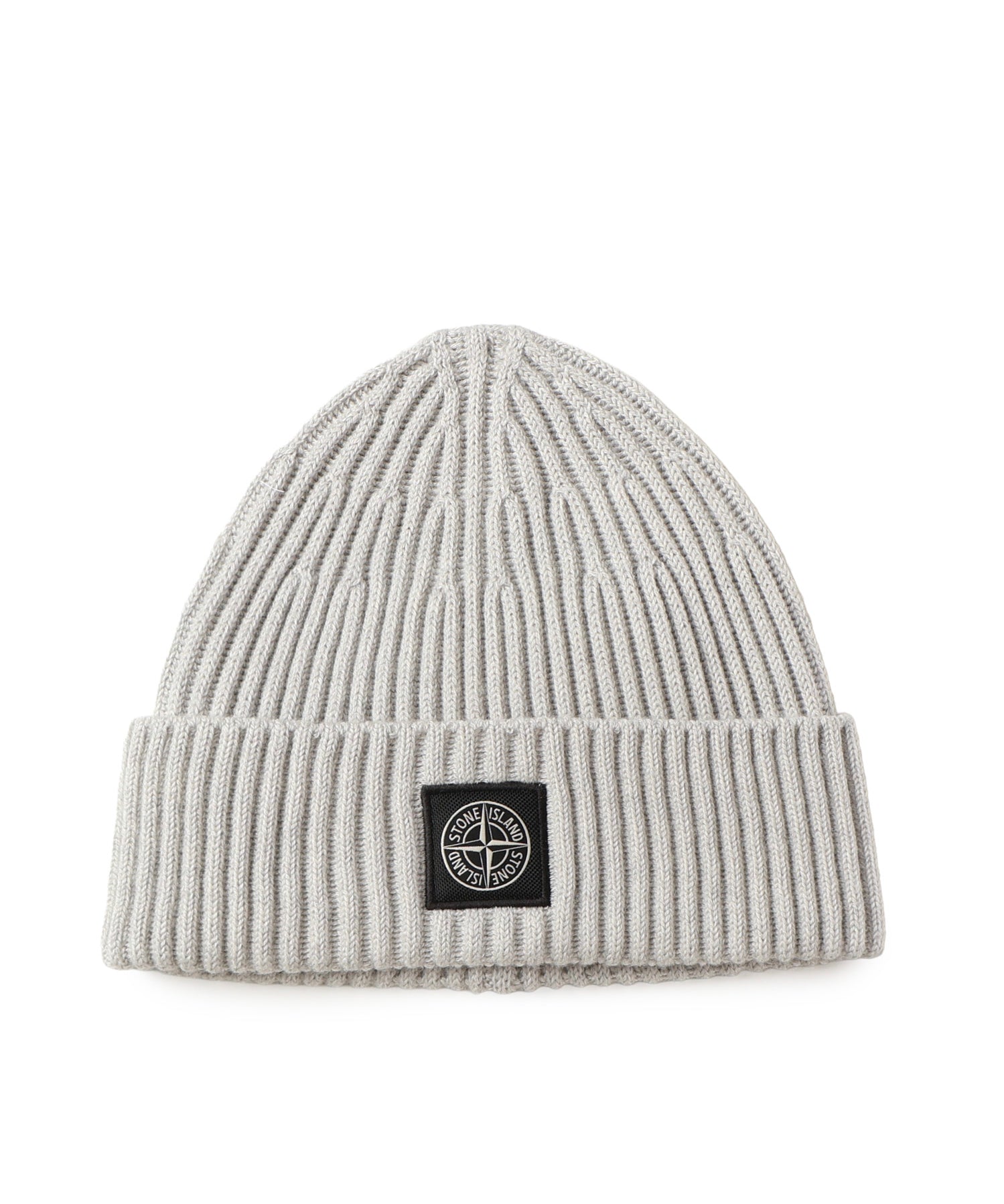 Beanie in maglia a costine con patch logo L2S15N100002 S00C3V0M95 STONE ISLAND 