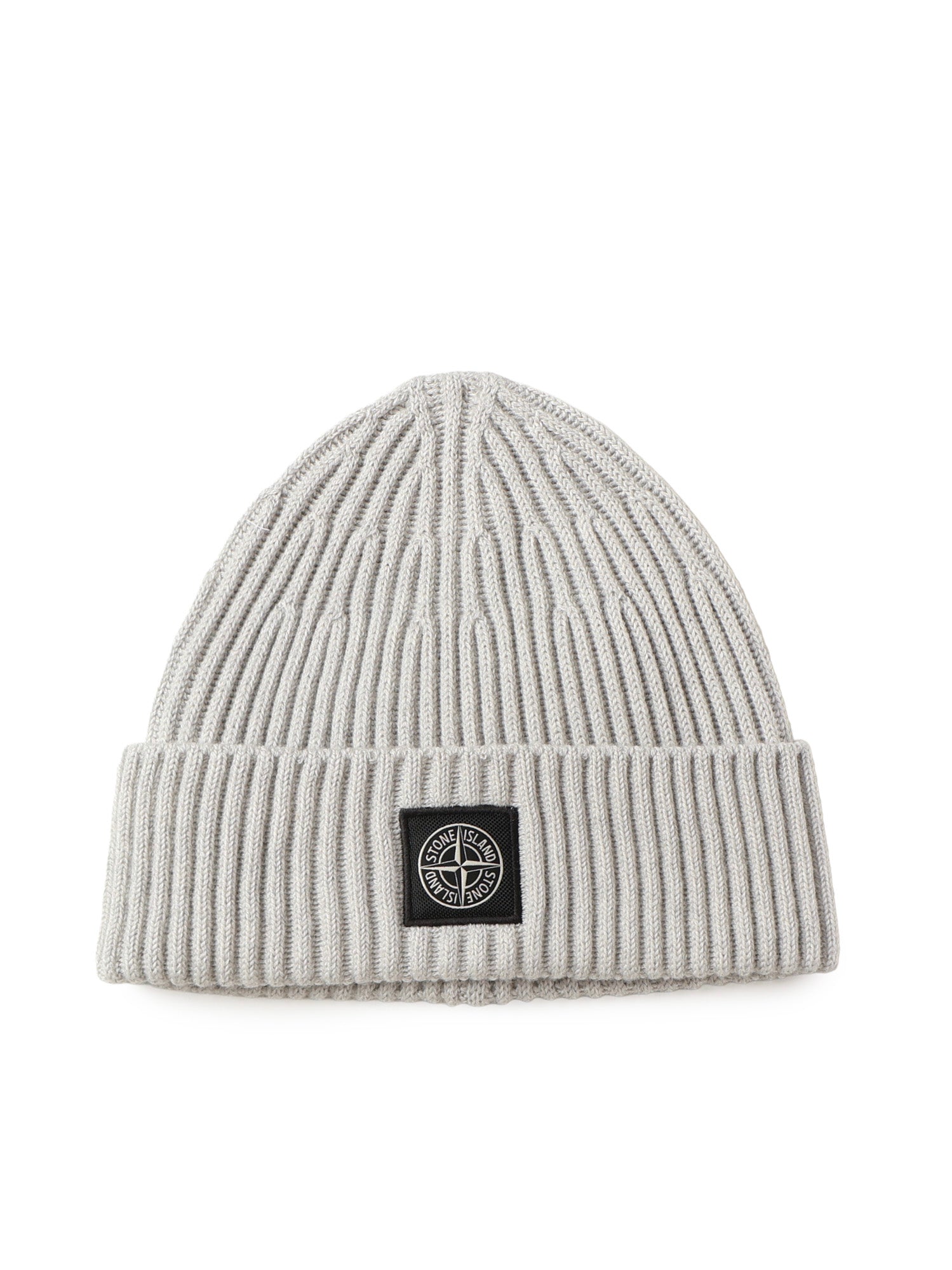 Beanie in maglia a costine con patch logo L2S15N100002 S00C3V0M95 STONE ISLAND 
