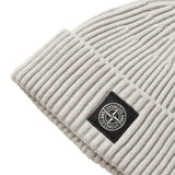 Beanie in maglia a costine con patch logo L2S15N100002 S00C3V0M95 STONE ISLAND 