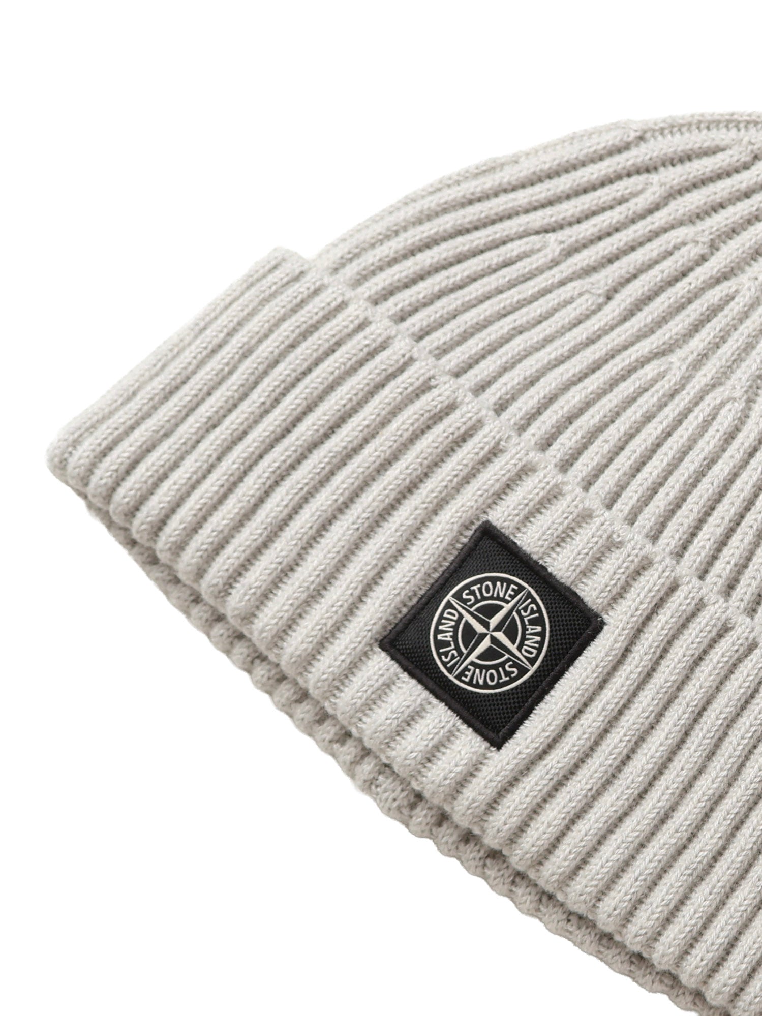 Beanie in maglia a costine con patch logo L2S15N100002 S00C3V0M95 STONE ISLAND 