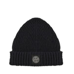 Beanie in maglia a costine con patch logo L2S15N100004 S0N17V0029 STONE ISLAND 