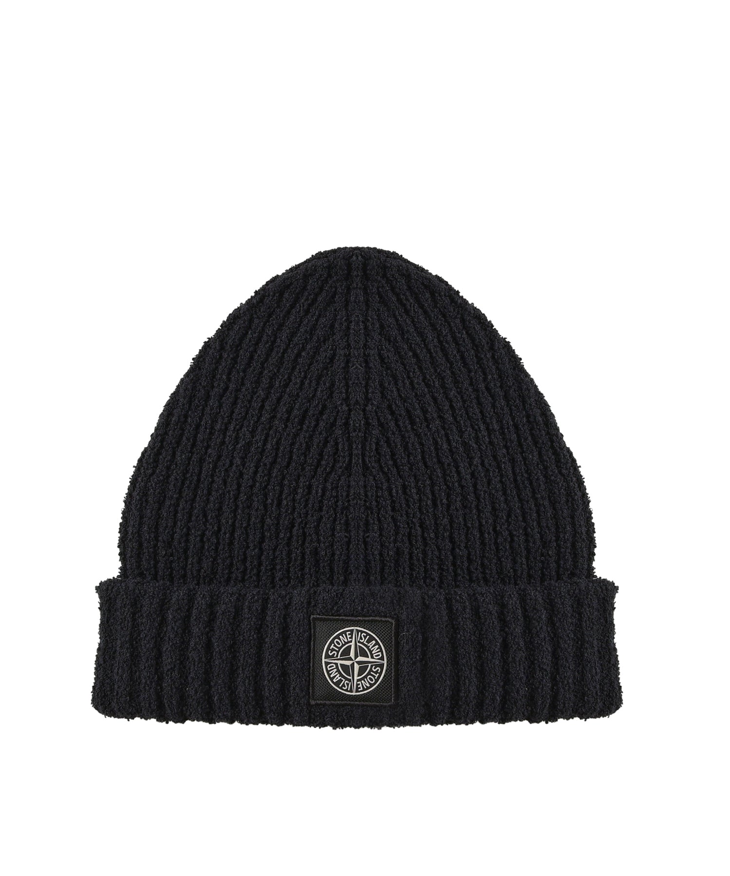 Beanie in maglia a costine con patch logo L2S15N100004 S0N17V0029 STONE ISLAND 