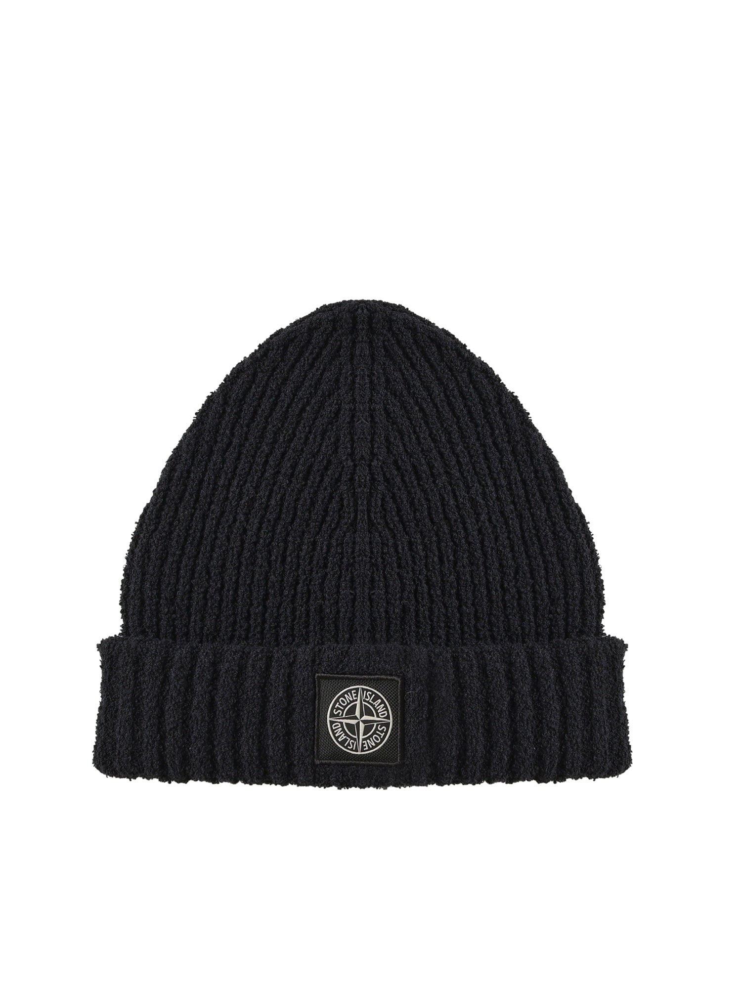 Beanie in maglia a costine con patch logo L2S15N100004 S0N17V0029 STONE ISLAND 