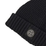 Beanie in maglia a costine con patch logo L2S15N100004 S0N17V0029 STONE ISLAND 