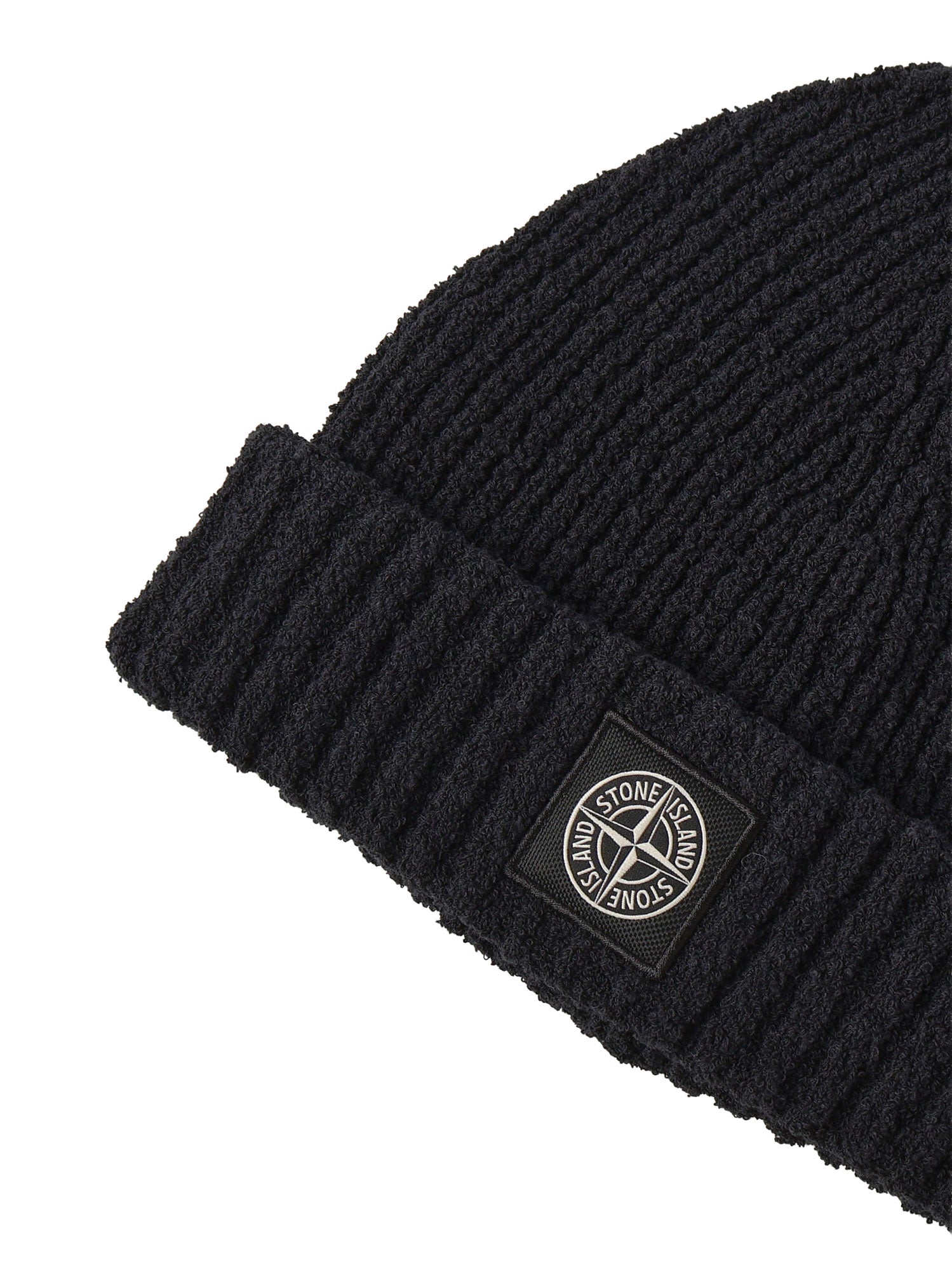 Beanie in maglia a costine con patch logo L2S15N100004 S0N17V0029 STONE ISLAND 