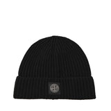 Beanie in maglia a costine con patch logo L2S15N100012 S00B4V0029 STONE ISLAND 