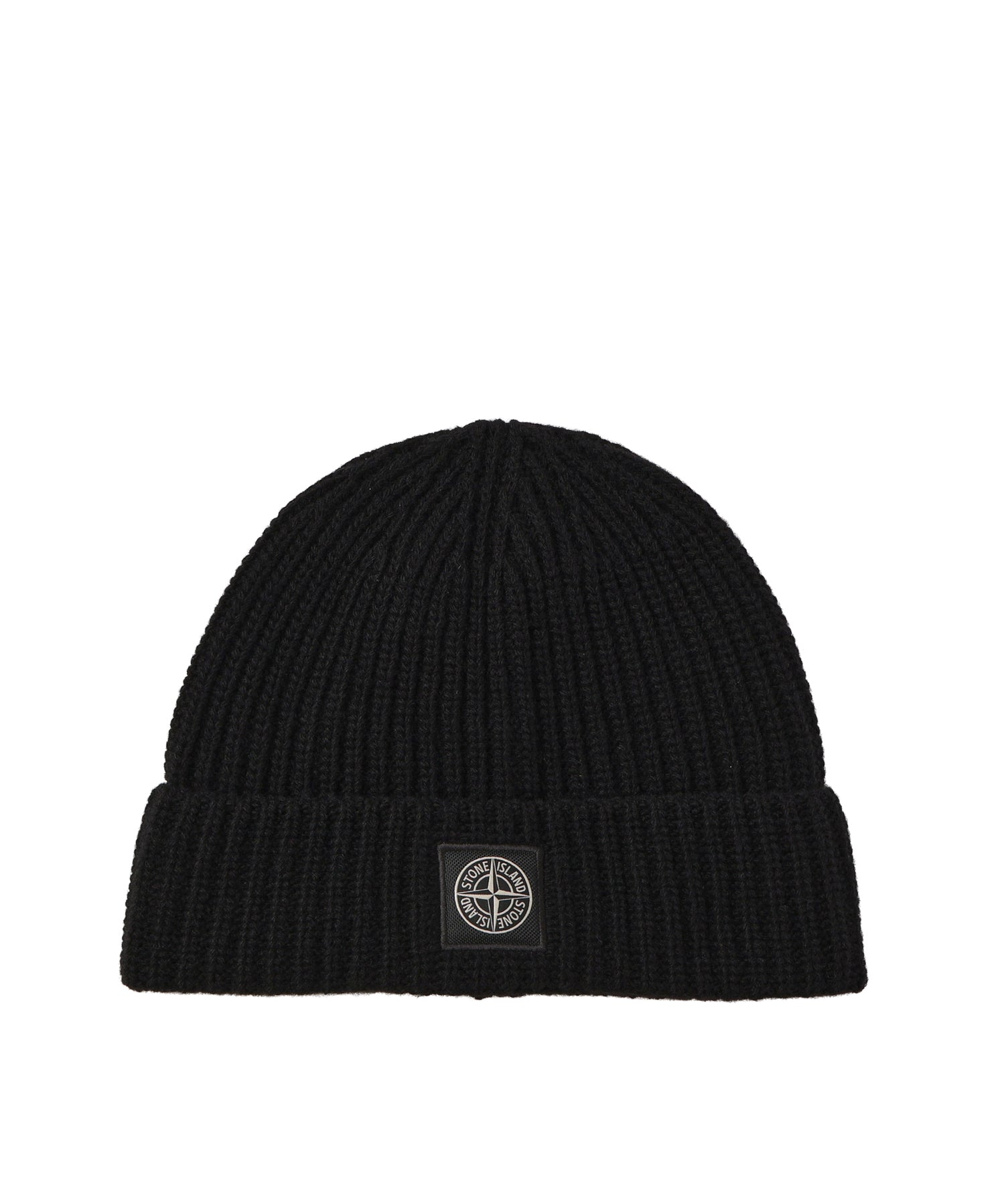 Beanie in maglia a costine con patch logo L2S15N100012 S00B4V0029 STONE ISLAND 