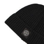 Beanie in maglia a costine con patch logo L2S15N100012 S00B4V0029 STONE ISLAND 