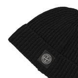 Beanie in maglia a costine con patch logo L2S15N100012 S00B4V0029 STONE ISLAND 