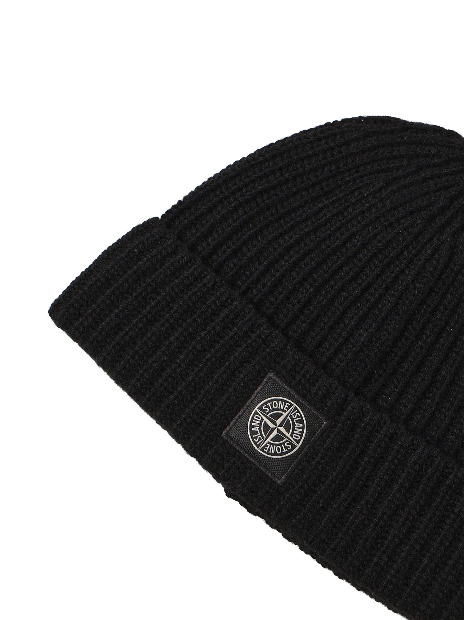 Beanie in maglia a costine con patch logo L2S15N100012 S00B4V0029 STONE ISLAND 