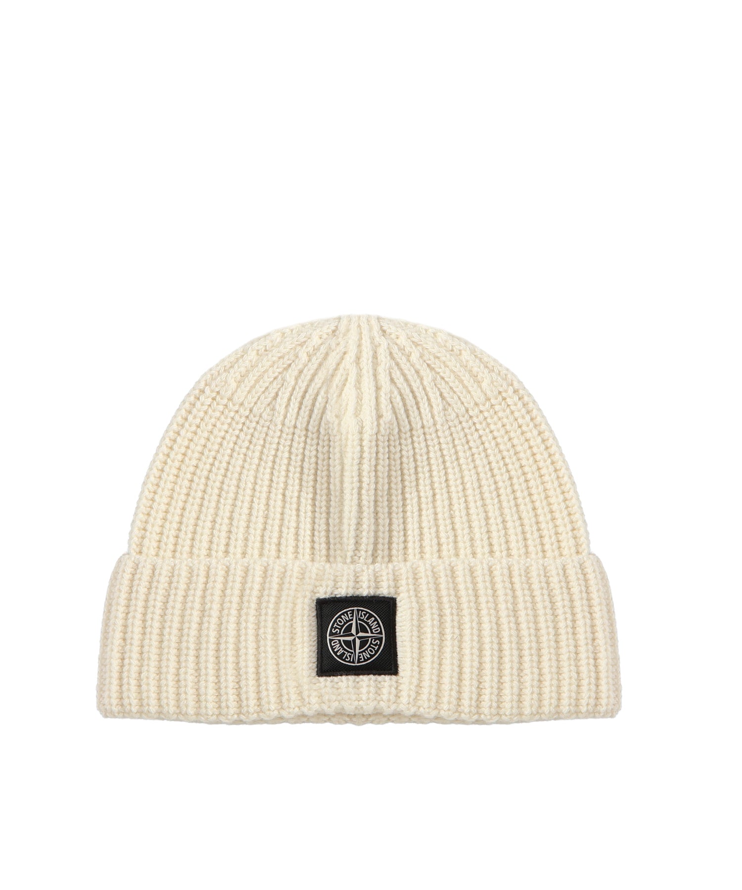 Beanie in maglia a costine con patch logo<BR/><BR/> L2S15N100012 S00B4V0093 STONE ISLAND 