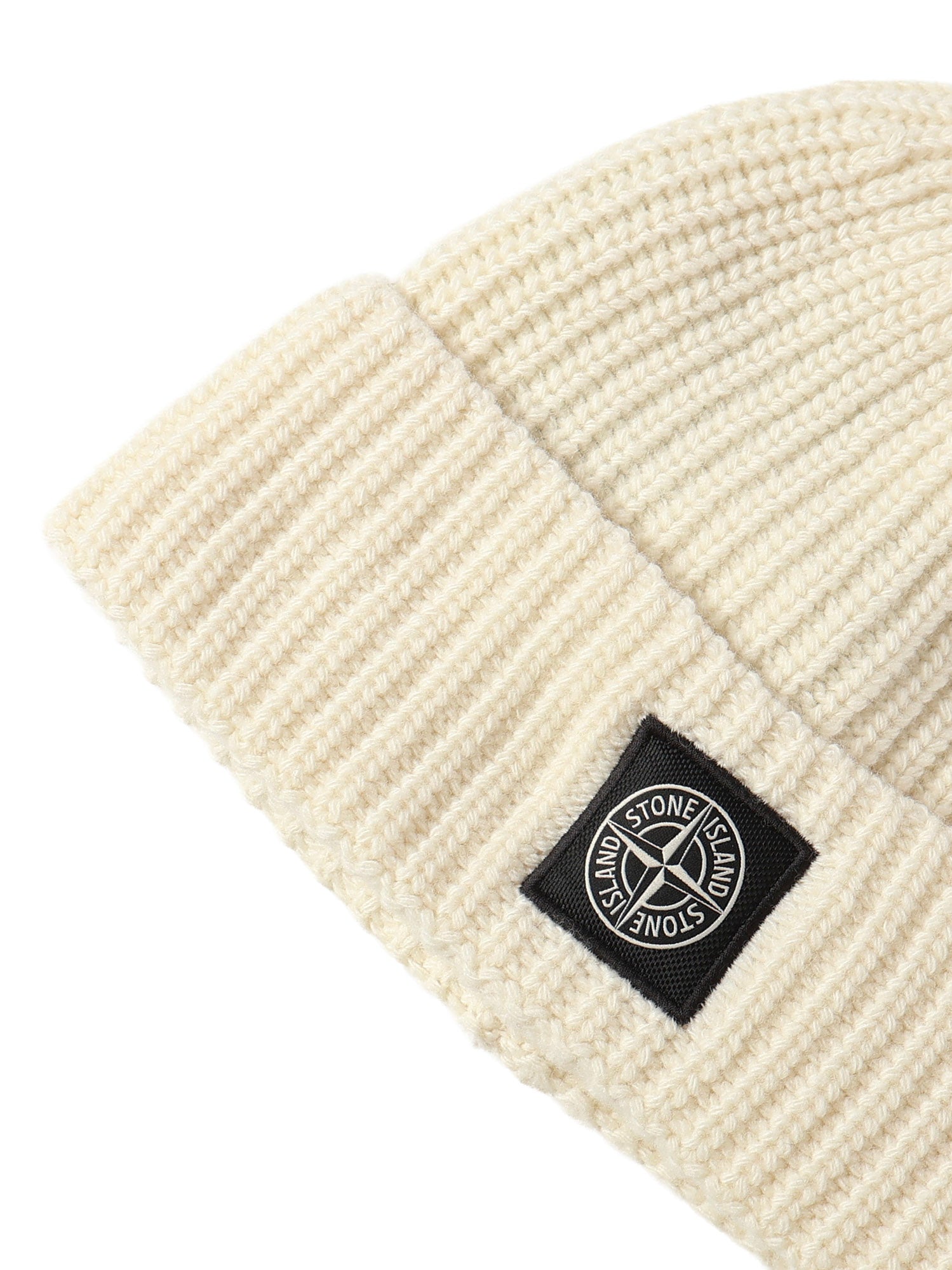 Beanie in maglia a costine con patch logo<BR/><BR/> L2S15N100012 S00B4V0093 STONE ISLAND 