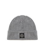 Beanie in maglia a costine con patch logo L2S15N100012 S00B4V0M60 STONE ISLAND 