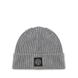 Beanie in maglia a costine con patch logo L2S15N100012 S00B4V0M60 STONE ISLAND 