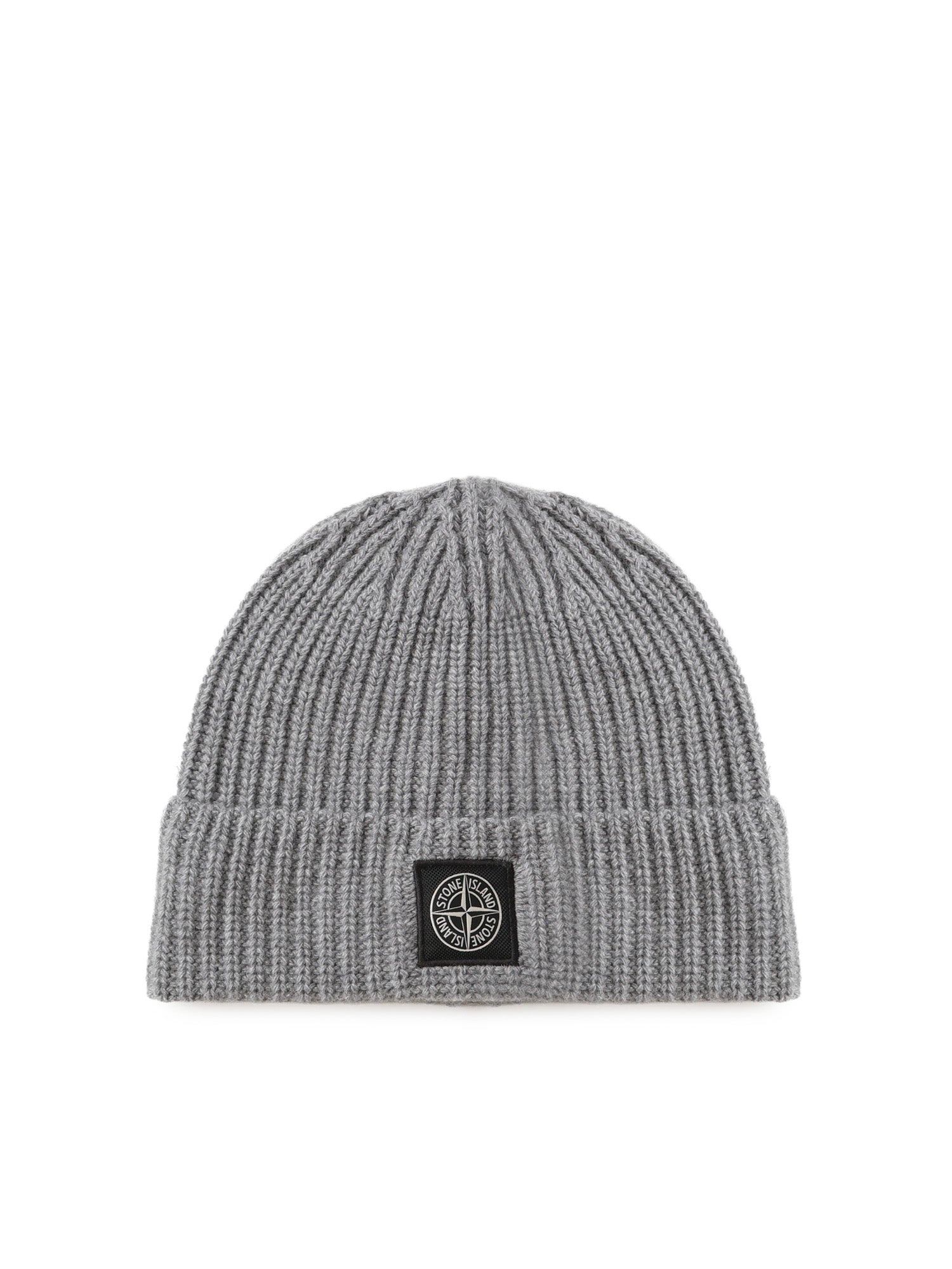 Beanie in maglia a costine con patch logo L2S15N100012 S00B4V0M60 STONE ISLAND 