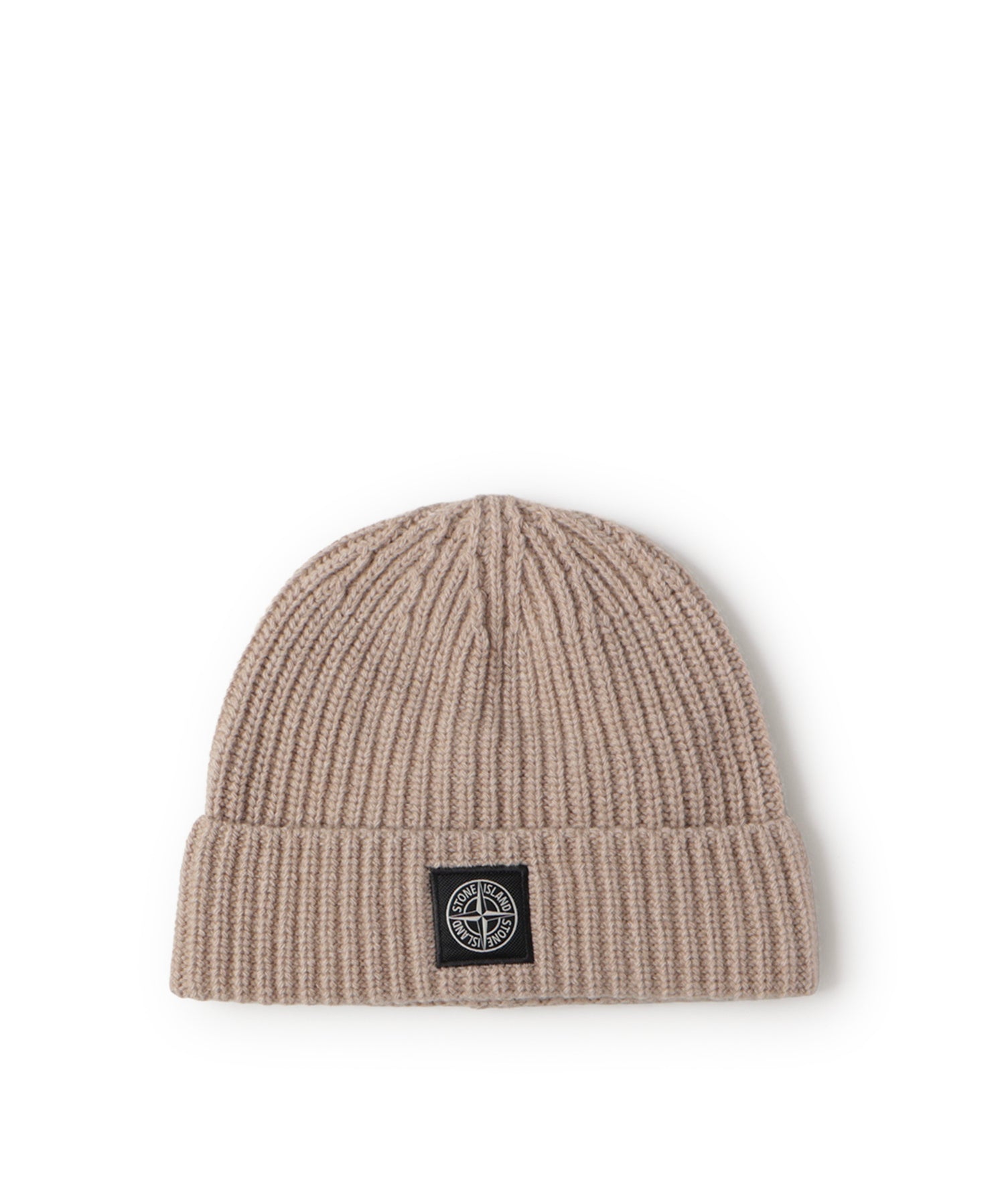 Beanie in maglia a costine con patch logo L2S15N100012 S00B4V0M94 STONE ISLAND 