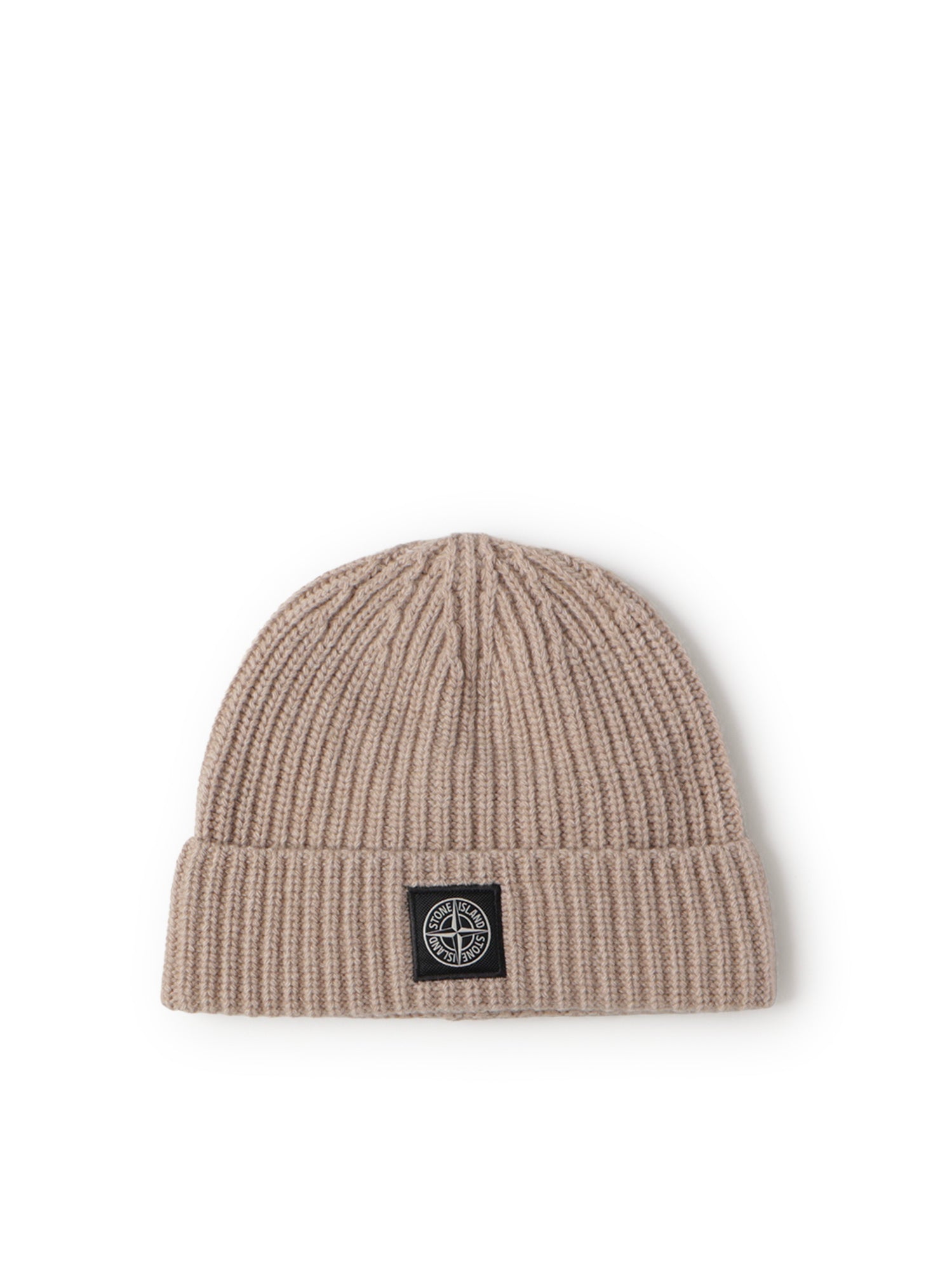Beanie in maglia a costine con patch logo L2S15N100012 S00B4V0M94 STONE ISLAND 