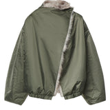Vera Faux Fur Reversible Short Coat COFS22884985  THE FRANKIE SHOP 