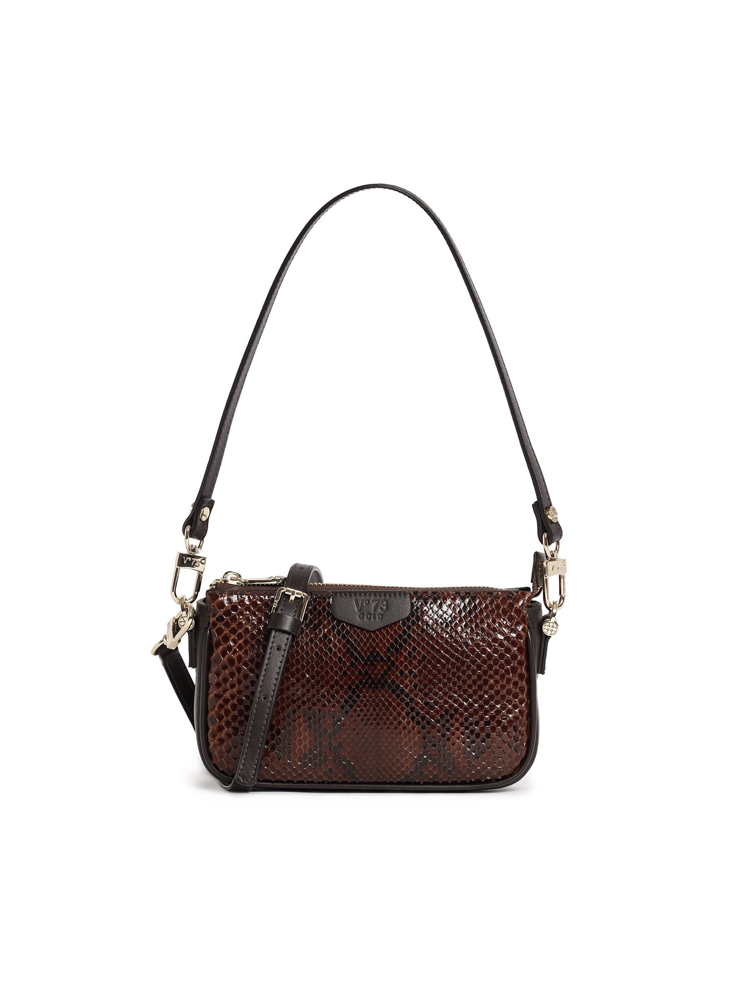 Borsa a spalla La Sauvage con logo 73BPAZY01PIT LA SAUVAGEMARRONE V° 73 
