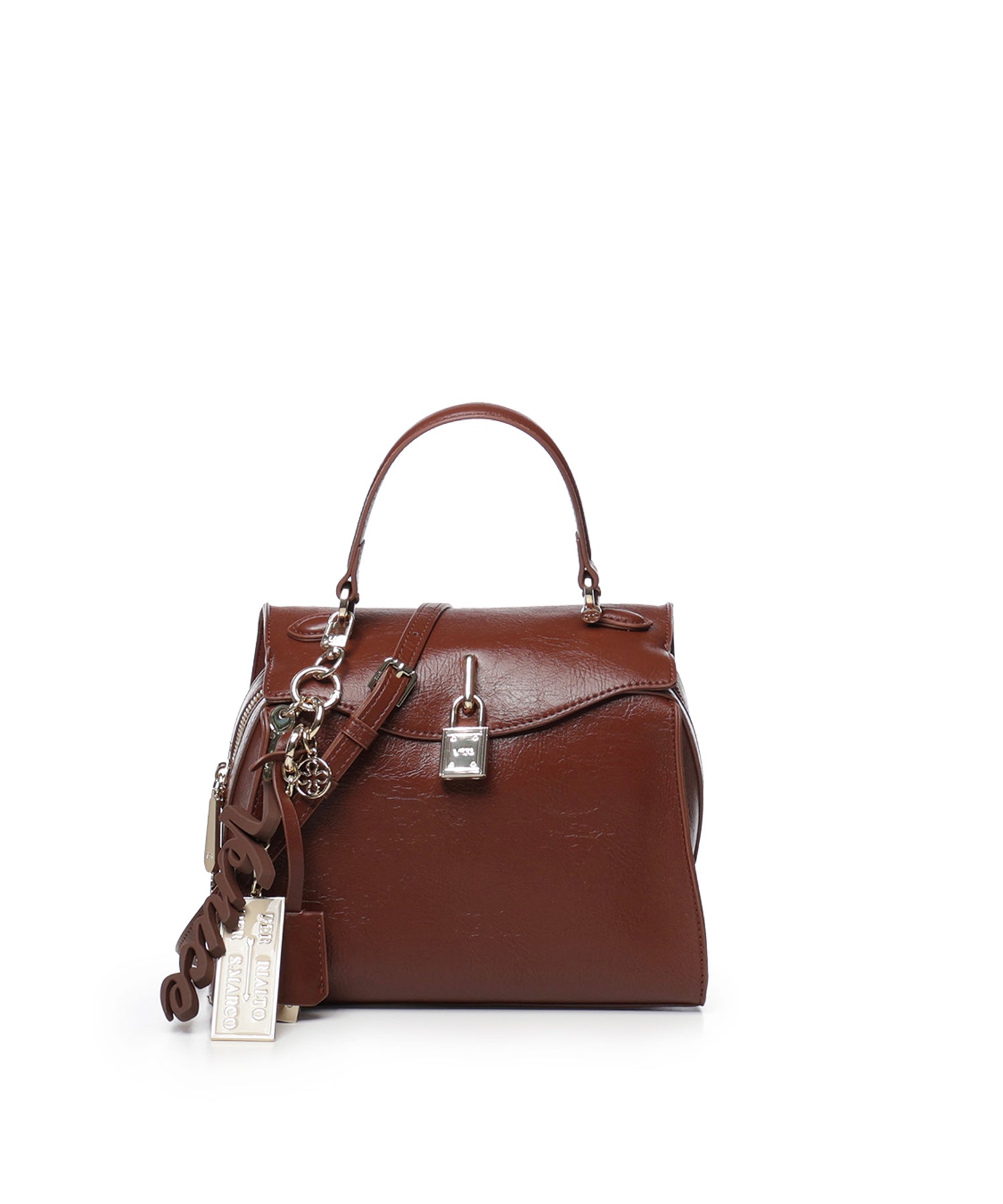 Borsa a mano Alma con charm decorativi 73BS9M502 ALMACIOCCOLATO V° 73 