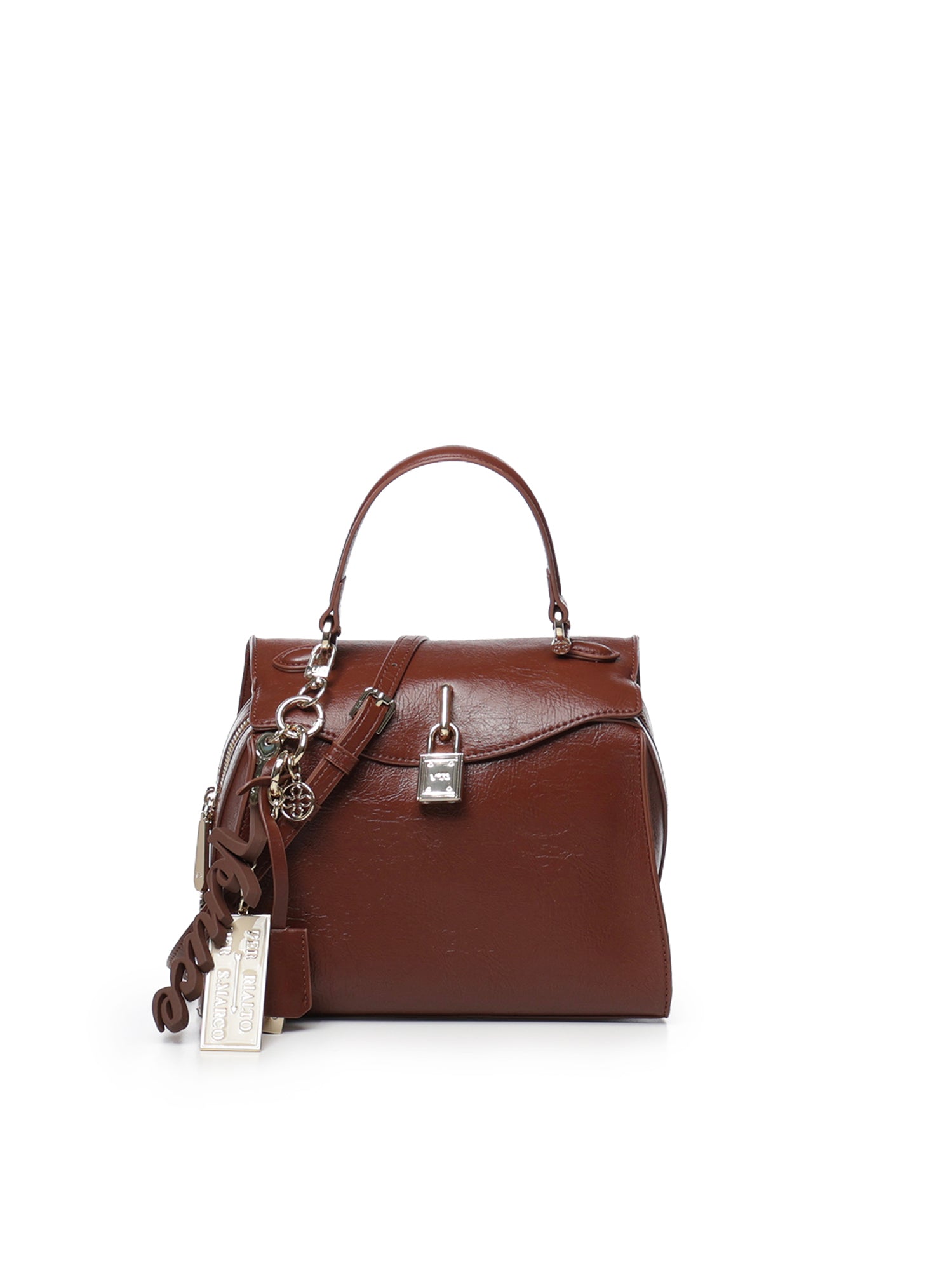 Borsa a mano Alma con charm decorativi 73BS9M502 ALMACIOCCOLATO V° 73 