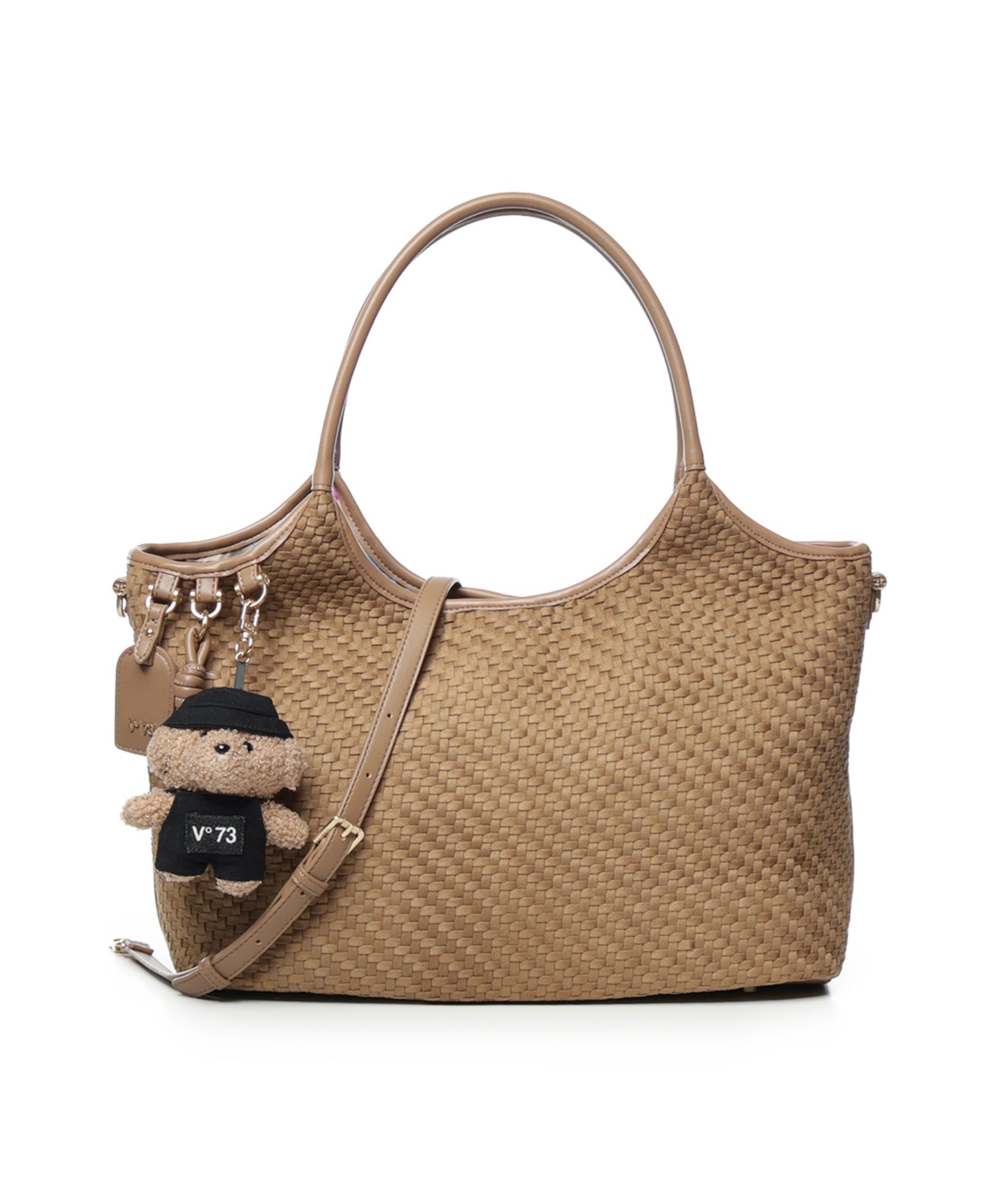 Borsa Zelda con motivo intrecciato 73BS9O601C ZELDANOCCIOLA V° 73 