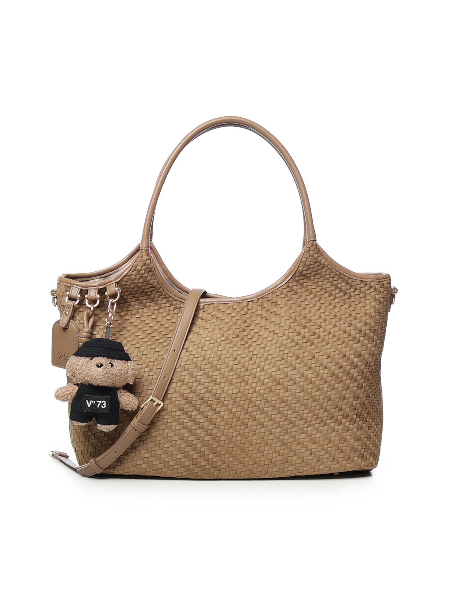 Borsa Zelda con motivo intrecciato 73BS9O601C ZELDANOCCIOLA V° 73 