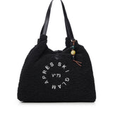 Borsa Ski Glam in tessuto effetto teddy 73BSA1W01 SKI GLAMNERO V° 73 