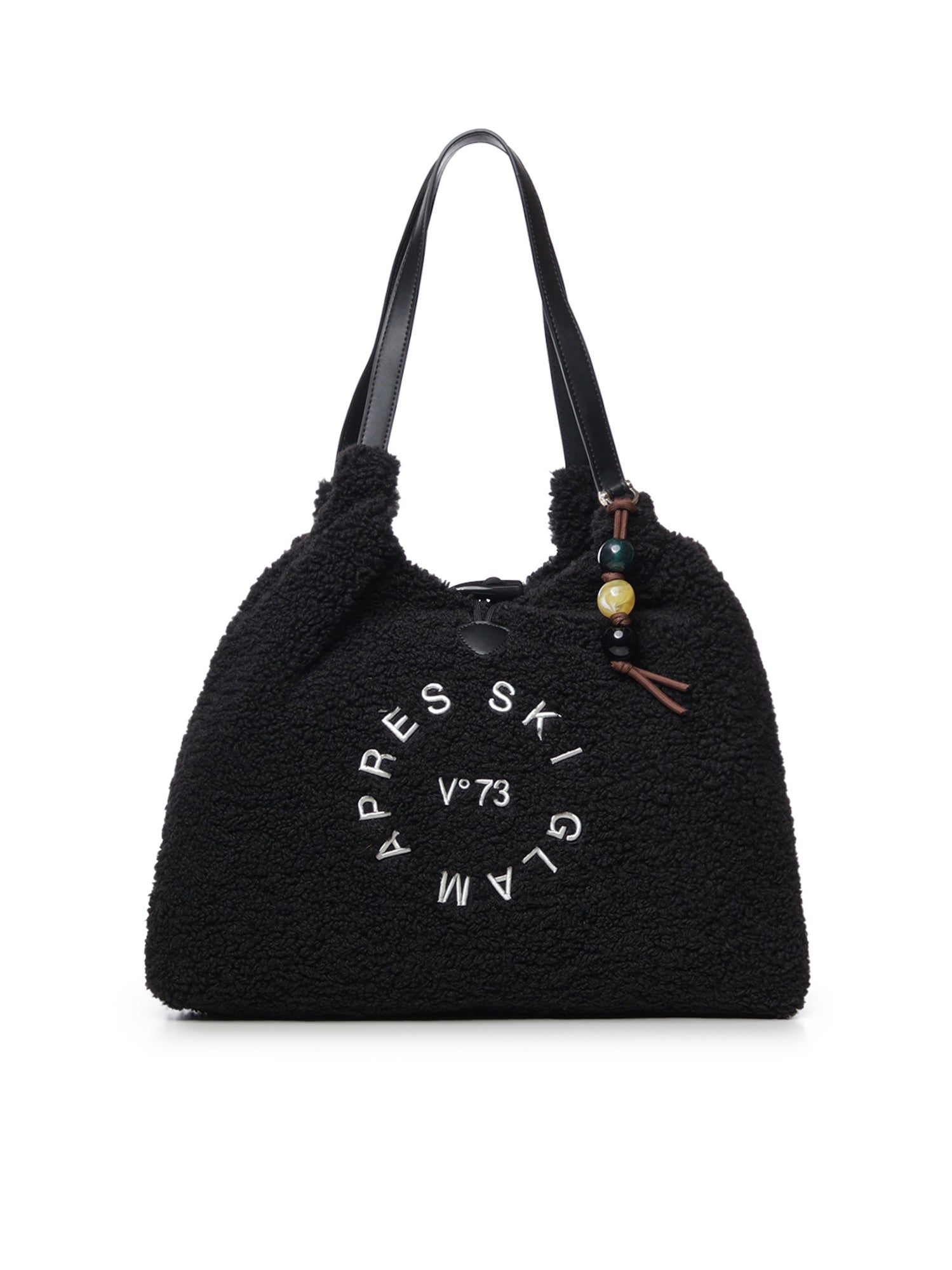 Borsa Ski Glam in tessuto effetto teddy 73BSA1W01 SKI GLAMNERO V° 73 