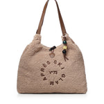 Borsa Ski Glam in tessuto effetto teddy 73BSA1W01 SKI GLAMNOCCIOLA V° 73 