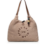 Borsa Ski Glam in tessuto effetto teddy 73BSA1W01 SKI GLAMNOCCIOLA V° 73 