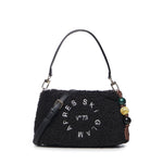 Borsa a spalla Ski Glam in tessuto effetto teddy 73BSA1W03 SKI GLAMNERO V° 73 