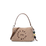 Borsa a spalla Ski Glam in tessuto effetto teddy 73BSA1W03 SKI GLAMNOCCIOLA V° 73 