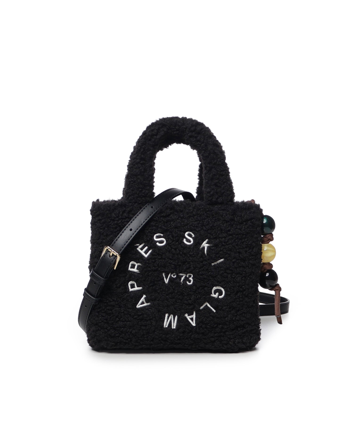 Borsa a mano Ski Glam in tessuto effetto teddy 73BSA1W04 SKI GLAMNERO V° 73 