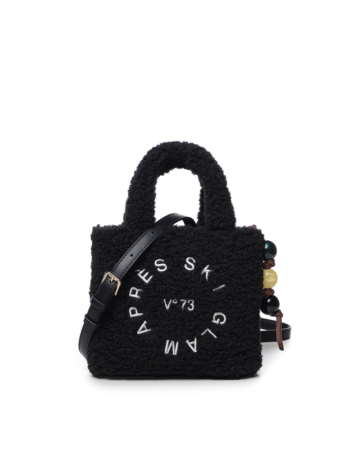 Borsa a mano Ski Glam in tessuto effetto teddy 73BSA1W04 SKI GLAMNERO V° 73 