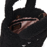 Borsa a mano Ski Glam in tessuto effetto teddy 73BSA1W04 SKI GLAMNERO V° 73 