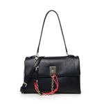 Borsa a spalla Alabastro con patta frontale 73BSA4901 ALABASTRONERO V° 73 