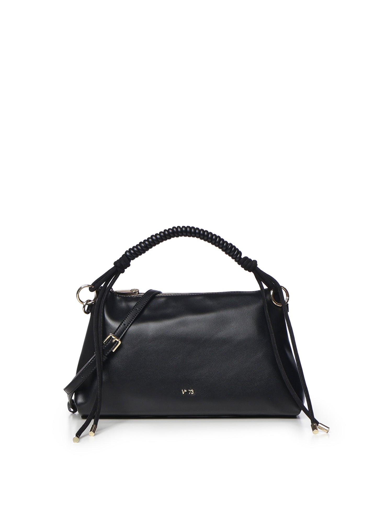 Borsa Celestite con logo 73BSA5001 CELESTITENERO V° 73 