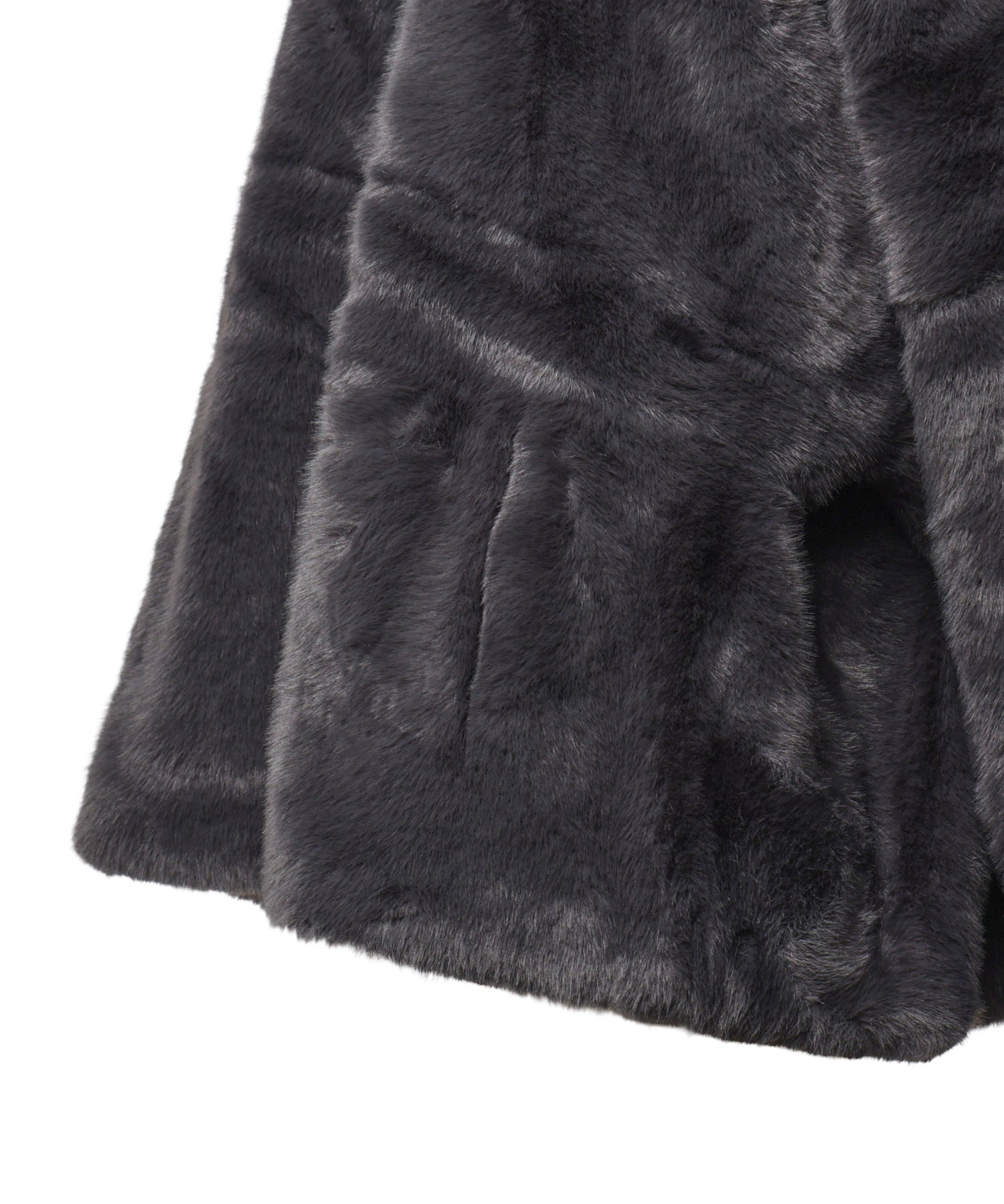 Giacca con cappuccio in pelliccia sintetica 73C1AA107B PRINCESSANTRACITE V° 73 