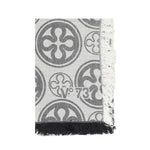 Sciarpa Caroline con logo 73SP8FT02 CAROLINENERO/BIANCO V° 73 